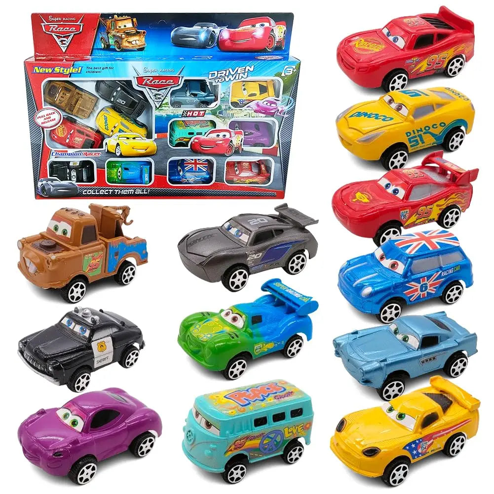 Disney Cars 3 Rebound Cars 12 Piece Series Lightning McQueen Jackson Storm Plastic Car Model Toy 