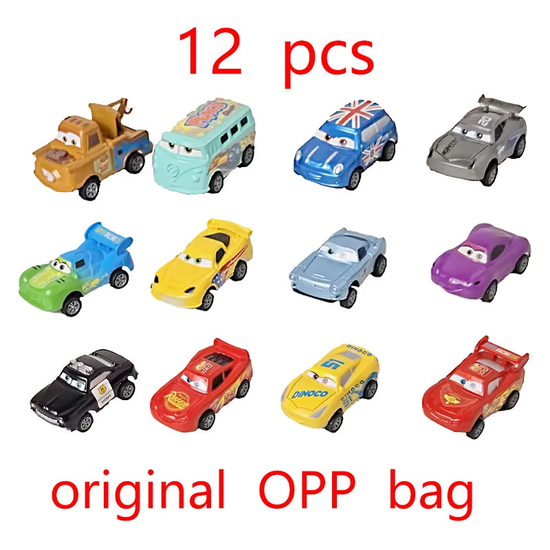 Disney Cars 3 Rebound Cars 12 Piece Series Lightning McQueen Jackson Storm Plastic Car Model Toy 