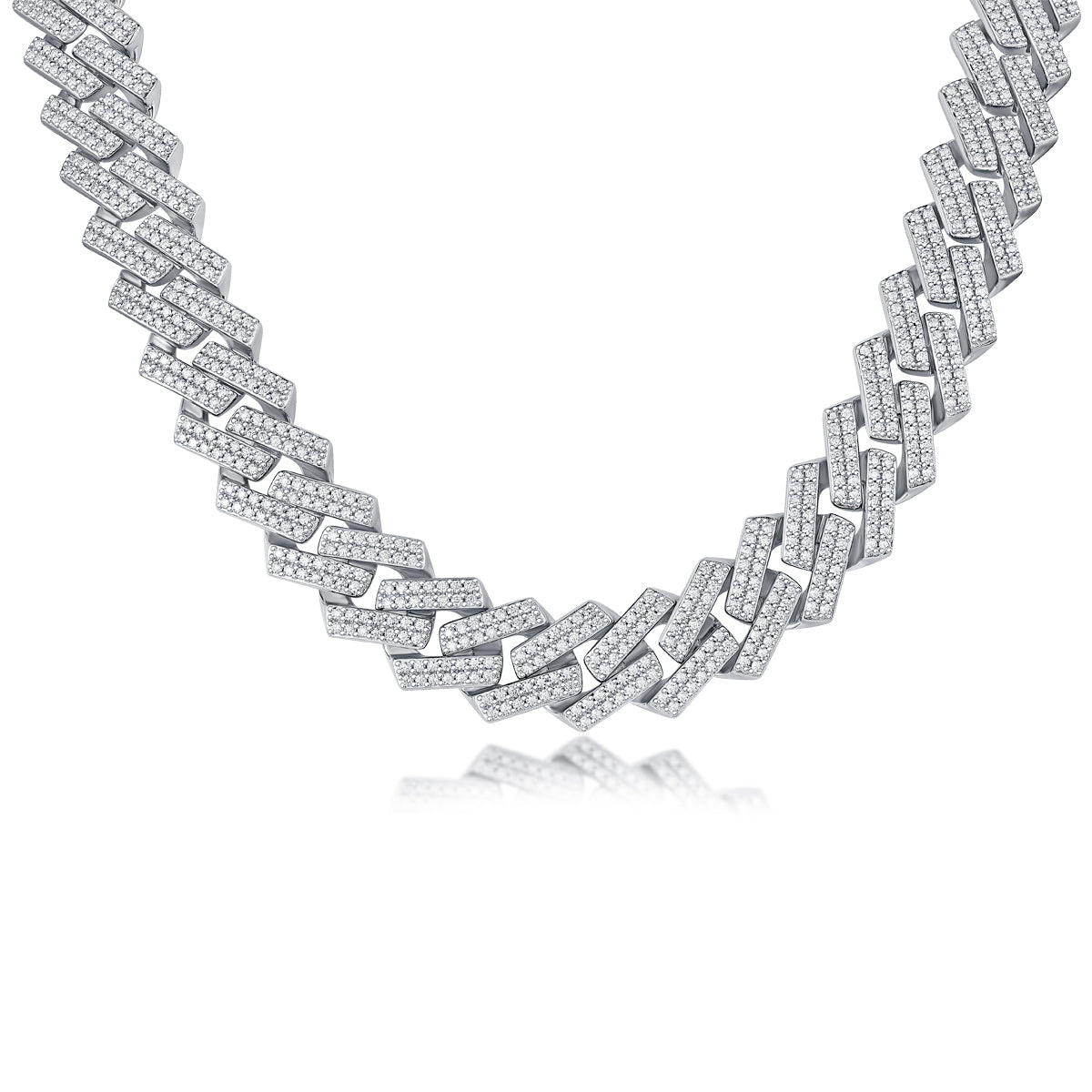 High quality  1Man Luxury Fashion Mosan Diamond S925 Silver Necklace Comparable To Natural Diamond