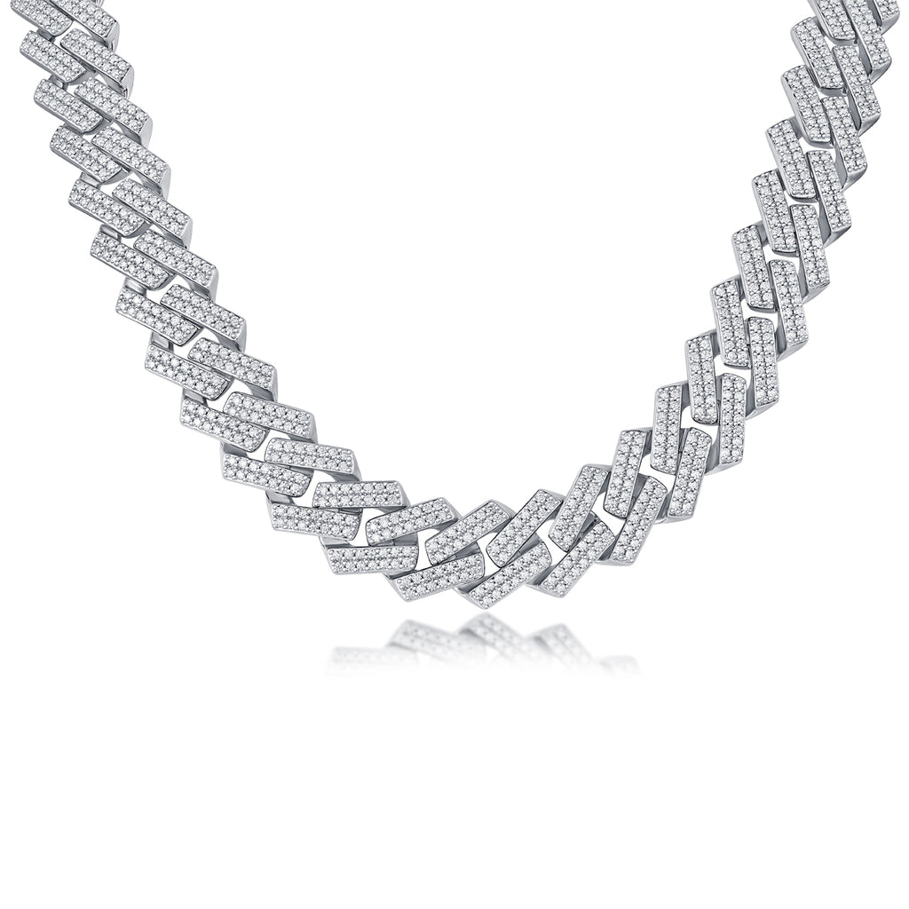 High quality  1Man Luxury Fashion Mosan Diamond S925 Silver Necklace Comparable To Natural Diamond