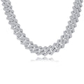 High quality  1Man Luxury Fashion Mosan Diamond S925 Silver Necklace Comparable To Natural Diamond