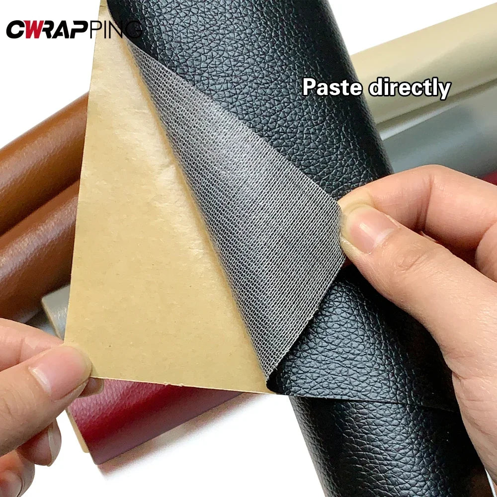 Film Wrapping Foil Car PU Leather Repair Patch Vinyl Wrap Car Tuning Stickers Waterproof Full Body Sticky Sticker Adhesive 