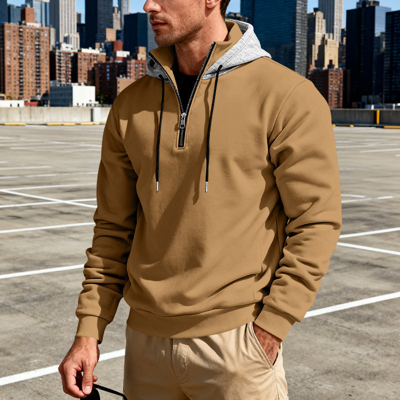 Long-sleeve Hoodie With A Stand-up Collar