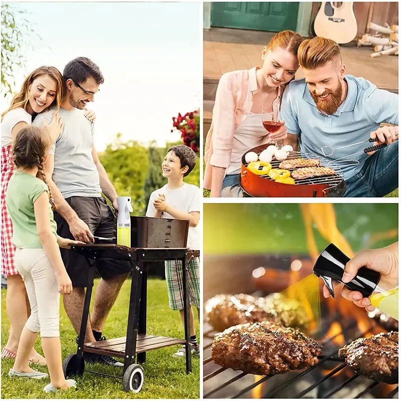 Oil Spray Bottle BBQ Cooking Olive Oil Sprayer Plastic Baking Oil Spray Empty Bottle Vinegar Bottle Or Oil brush 